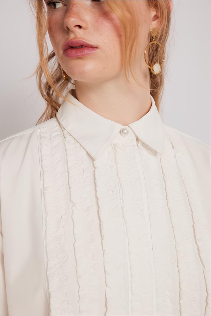 Tops | Women Damson Madder Tuxedo Ruffle Shirt