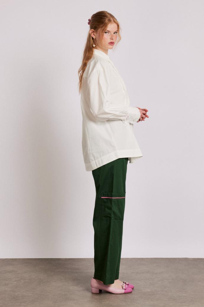 Tops | Women Damson Madder Tuxedo Ruffle Shirt